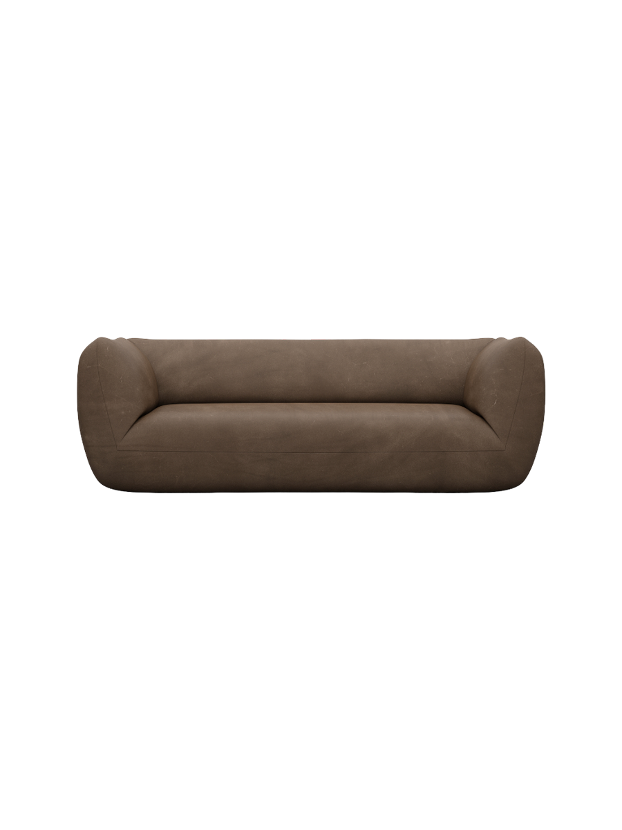 
3-Sitzer Design Echtleder Sofa „Amalfi“ - Echtleder Beige