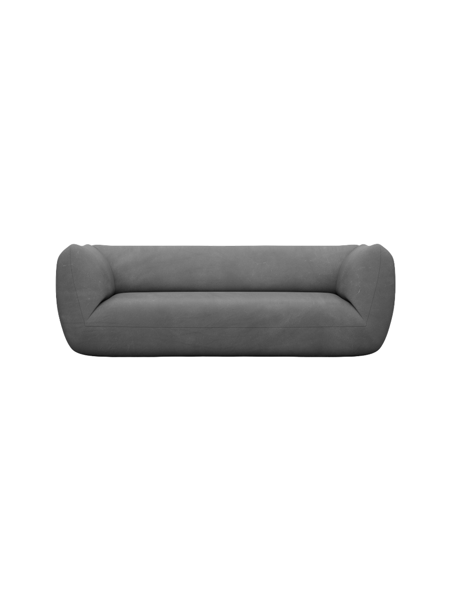 
3-Sitzer Design Echtleder Sofa „Amalfi“ - Echtleder Beige