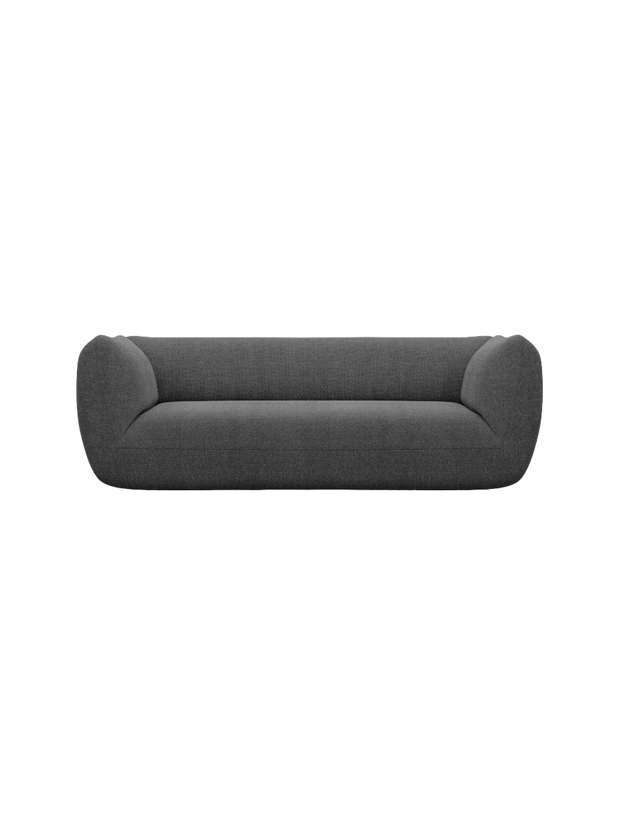 
3-Sitzer Design Sofa „Amalfi“ mit Strukturstoff-Bezug - Strukturstoff Anthrazit