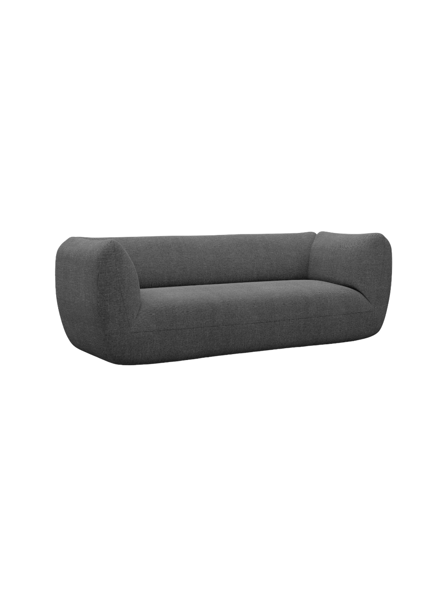 
3-Sitzer Design Sofa „Amalfi“ mit Strukturstoff-Bezug - Strukturstoff Anthrazit