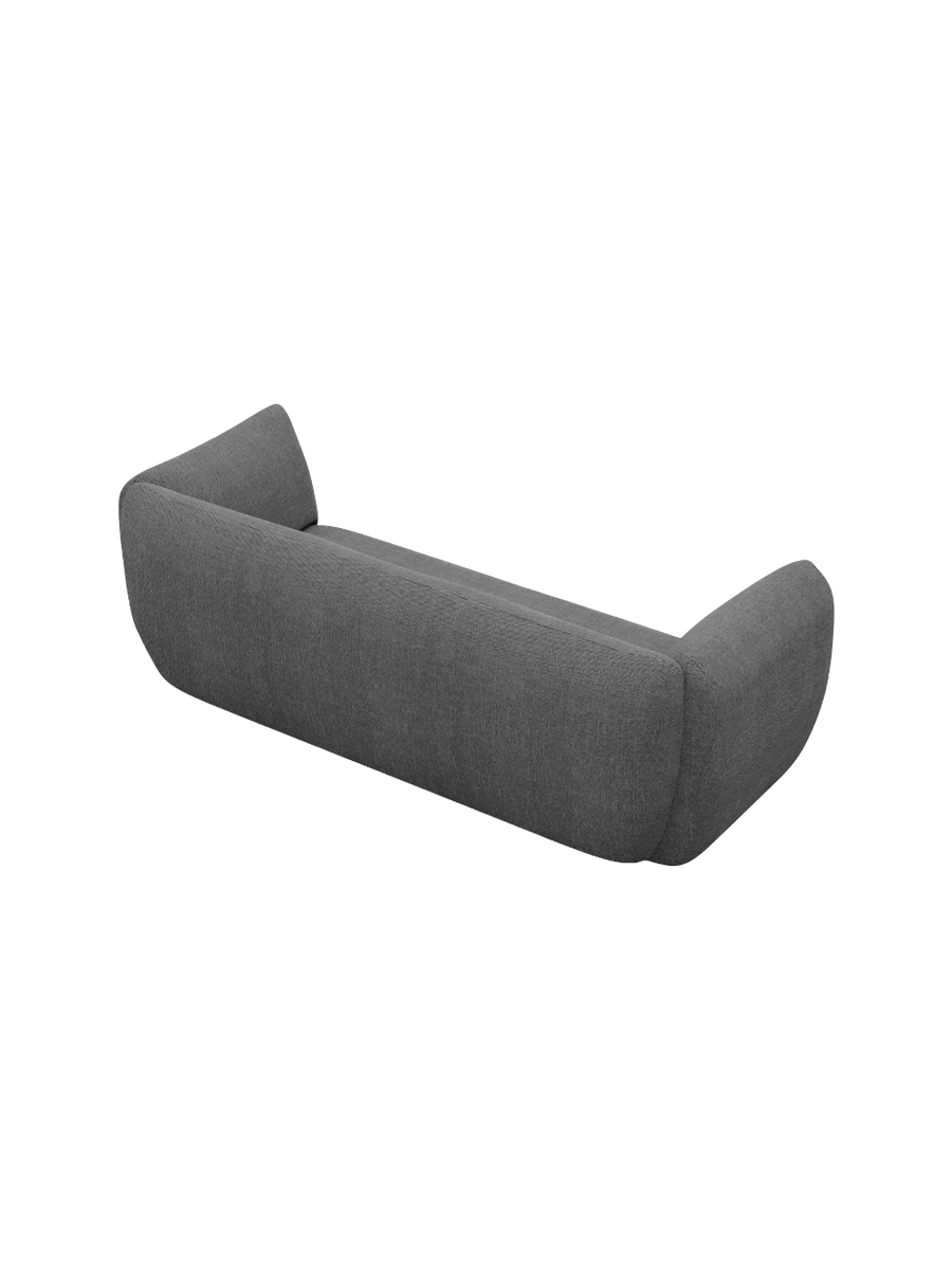 
3-Sitzer Design Sofa „Amalfi“ mit Strukturstoff-Bezug - Strukturstoff Anthrazit