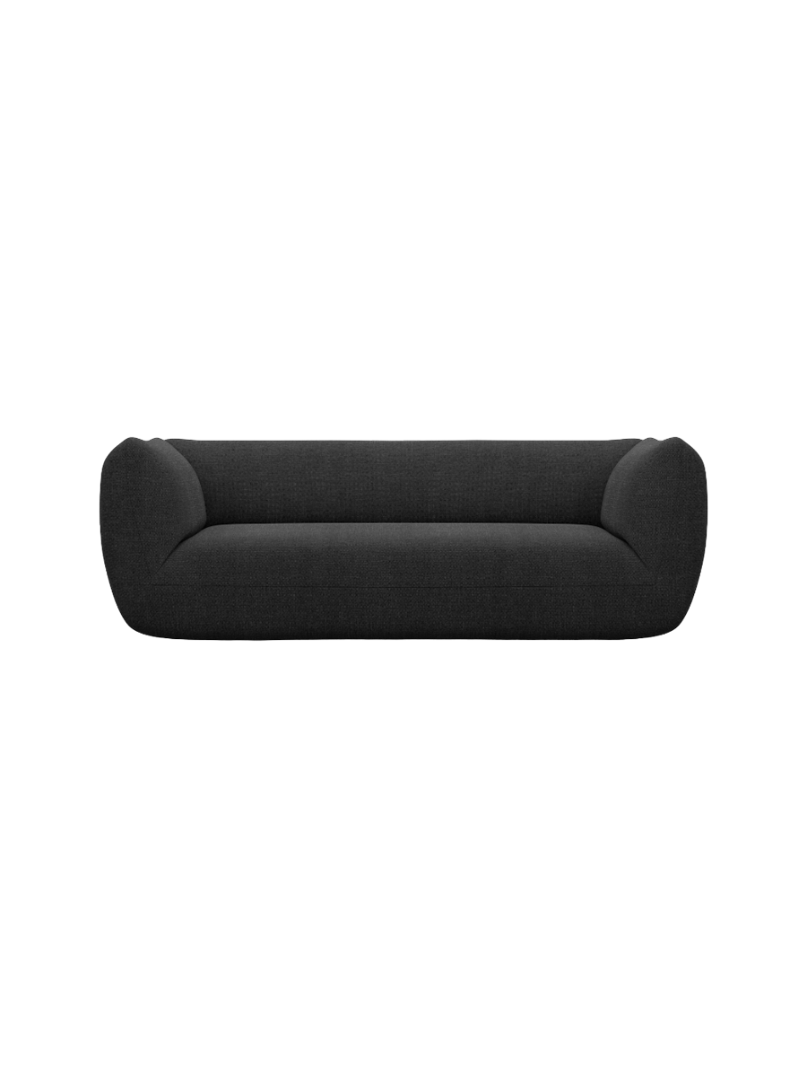 
3-Sitzer Design Sofa „Amalfi“ mit Strukturstoff-Bezug - Strukturstoff Anthrazit