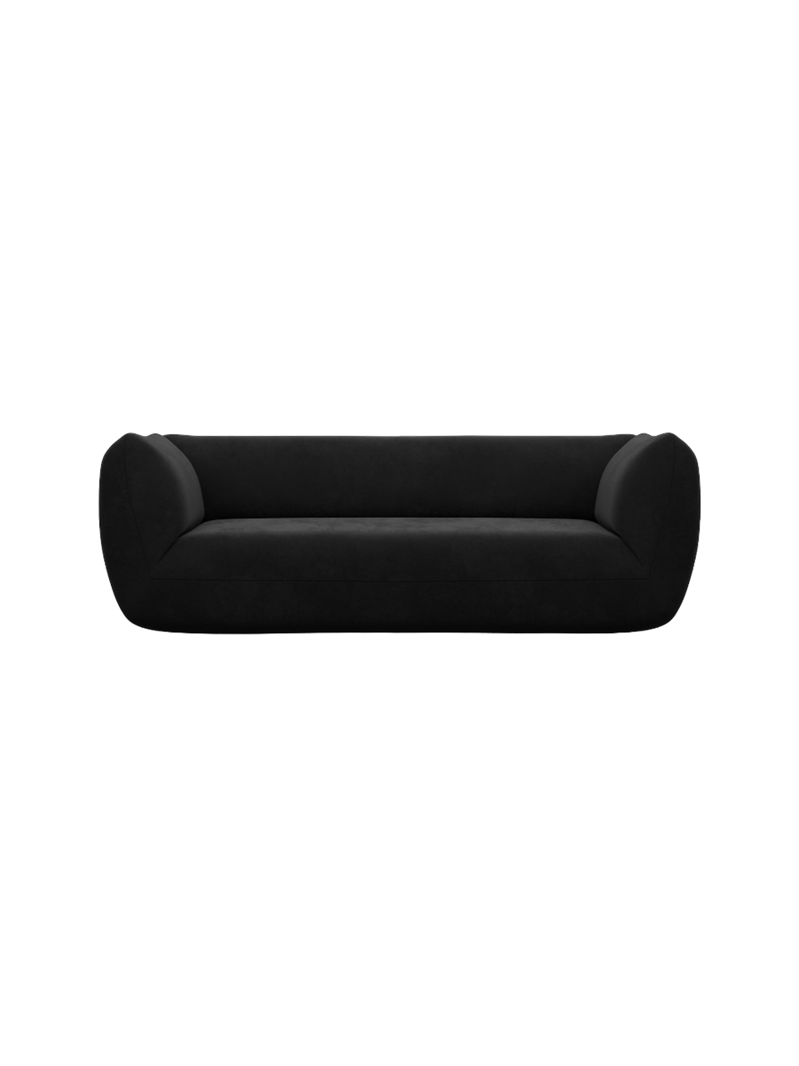 
3-Sitzer Design Sofa „Amalfi“ mit Samtbezug - Samtbezug Königsblau