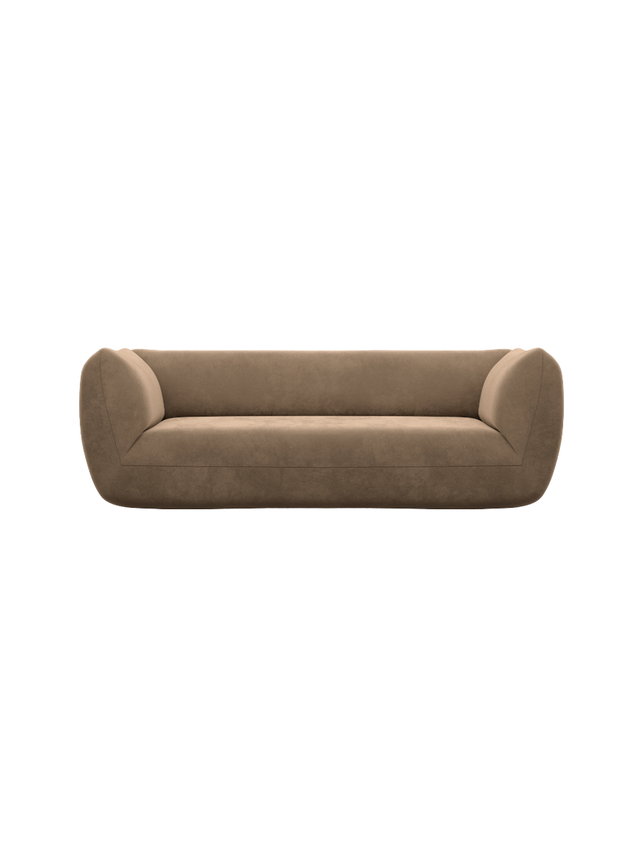 
3-Sitzer Design Sofa „Amalfi“ mit Samtbezug - Samtbezug Königsblau