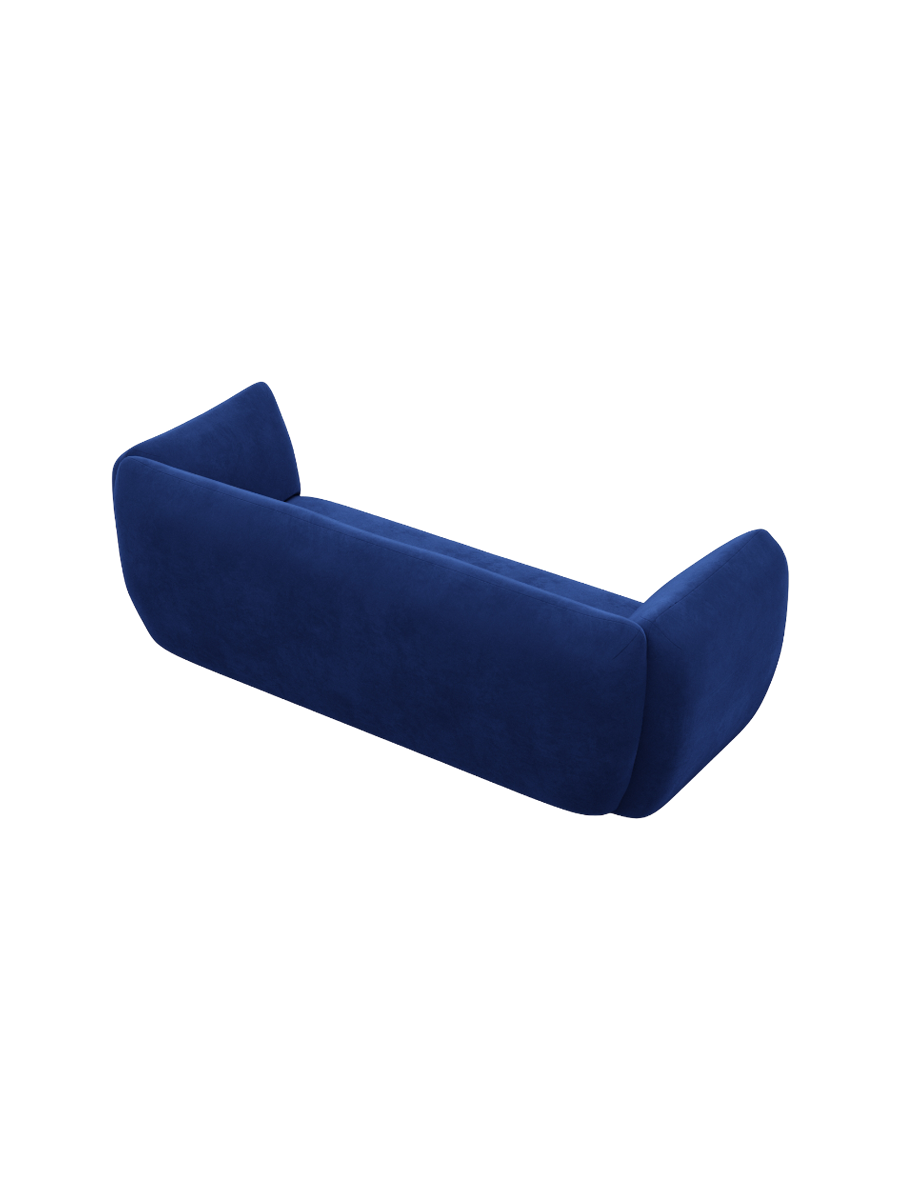 
3-Sitzer Design Sofa „Amalfi“ mit Samtbezug - Samtbezug Königsblau