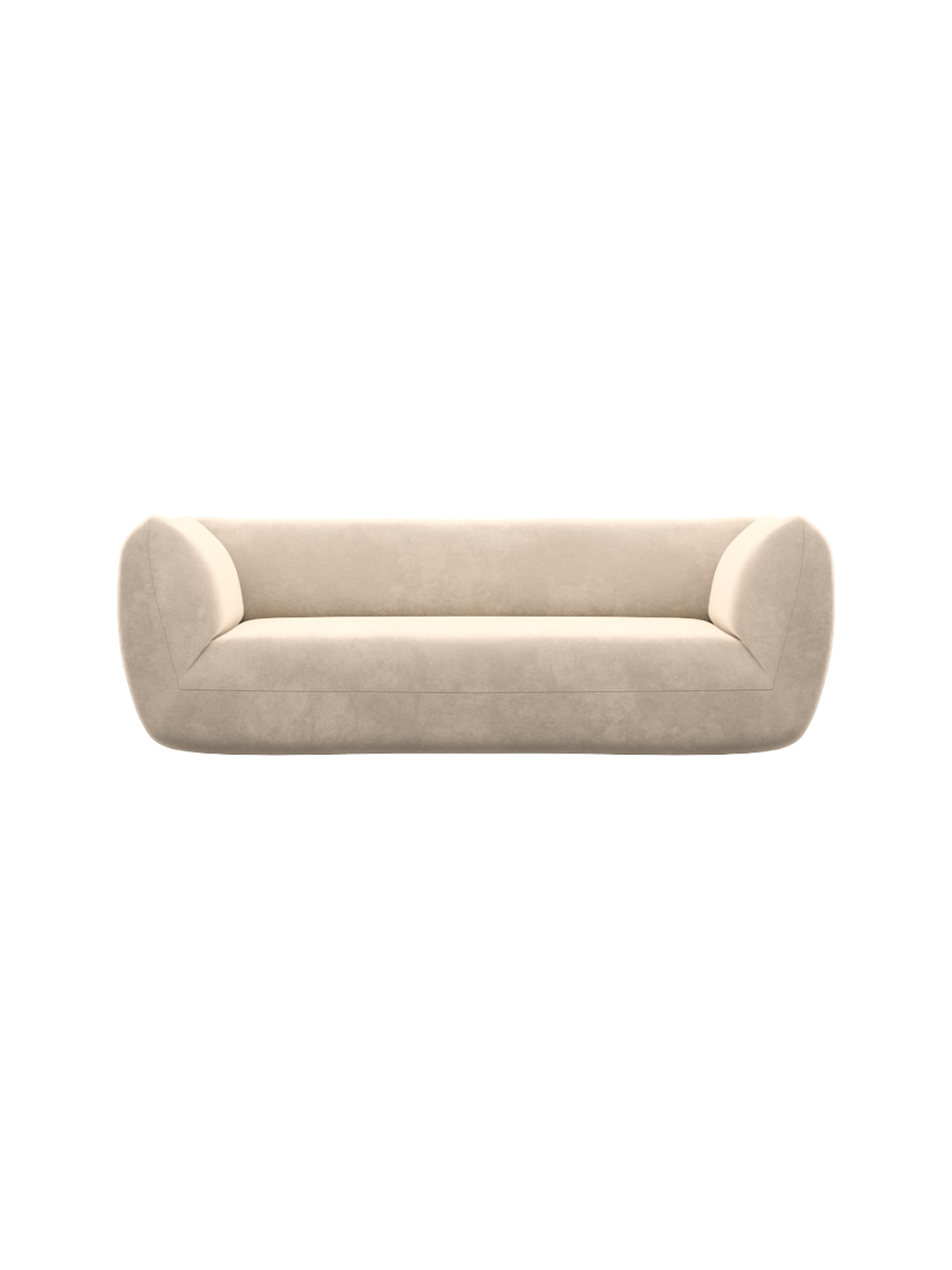 
3-Sitzer Design Sofa „Amalfi“ mit Samtbezug - Samtbezug Königsblau