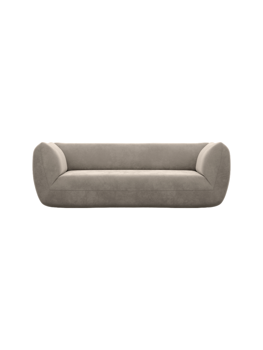 
3-Sitzer Design Sofa „Amalfi“ mit Samtbezug - Samtbezug Königsblau