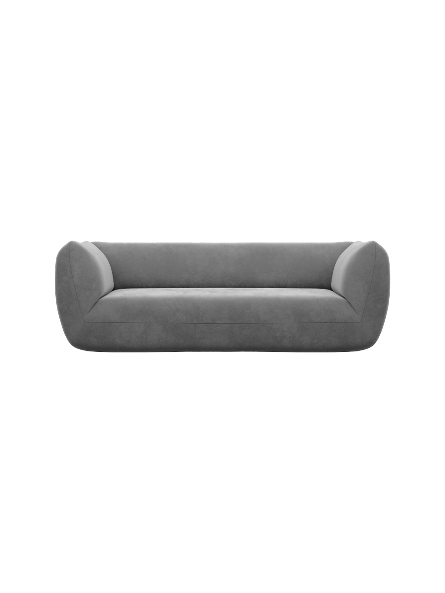 
3-Sitzer Design Sofa „Amalfi“ mit Samtbezug - Samtbezug Königsblau