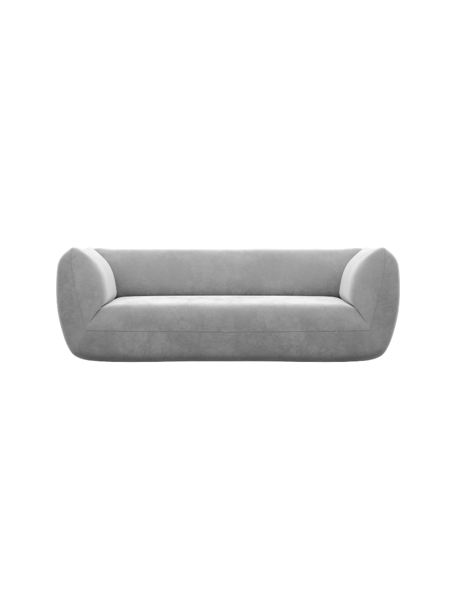
3-Sitzer Design Sofa „Amalfi“ mit Samtbezug - Samtbezug Königsblau