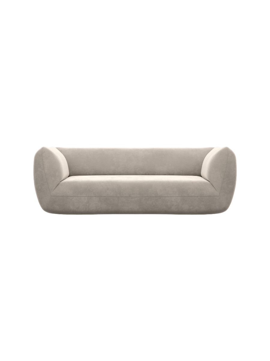 
3-Sitzer Design Sofa „Amalfi“ mit Samtbezug - Samtbezug Königsblau