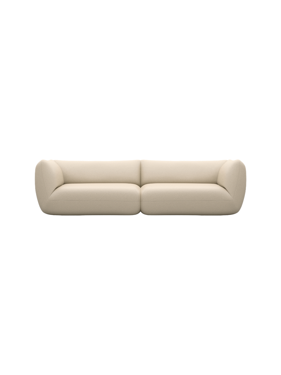 
4-Sitzer Design Echtleder Sofa „Amalfi“ - Echtleder Beige