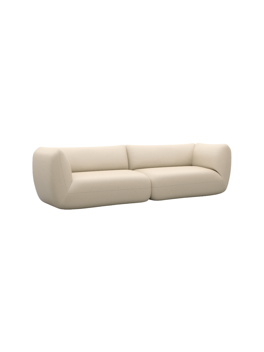 
4-Sitzer Design Echtleder Sofa „Amalfi“ - Echtleder Beige