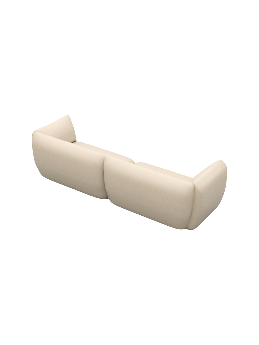 
4-Sitzer Design Echtleder Sofa „Amalfi“ - Echtleder Beige