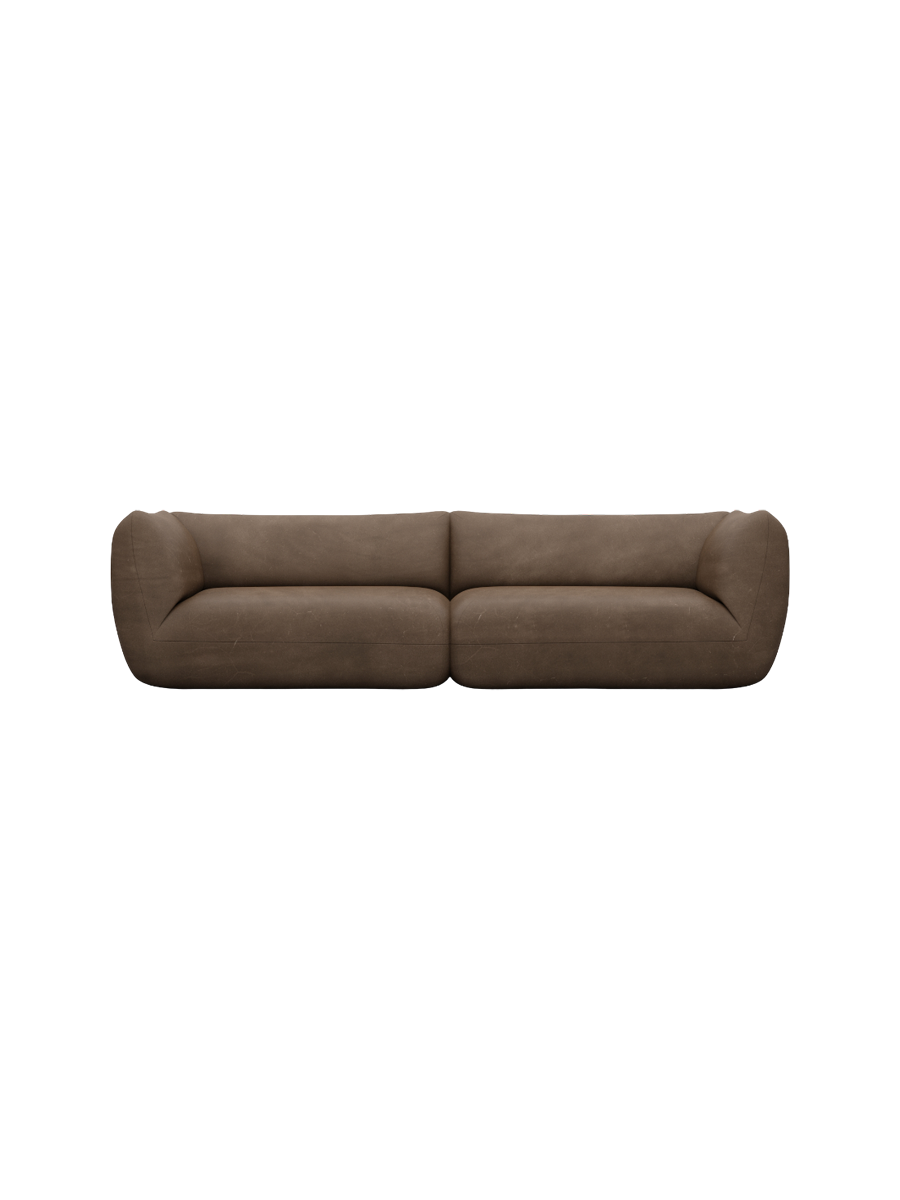 
4-Sitzer Design Echtleder Sofa „Amalfi“ - Echtleder Beige