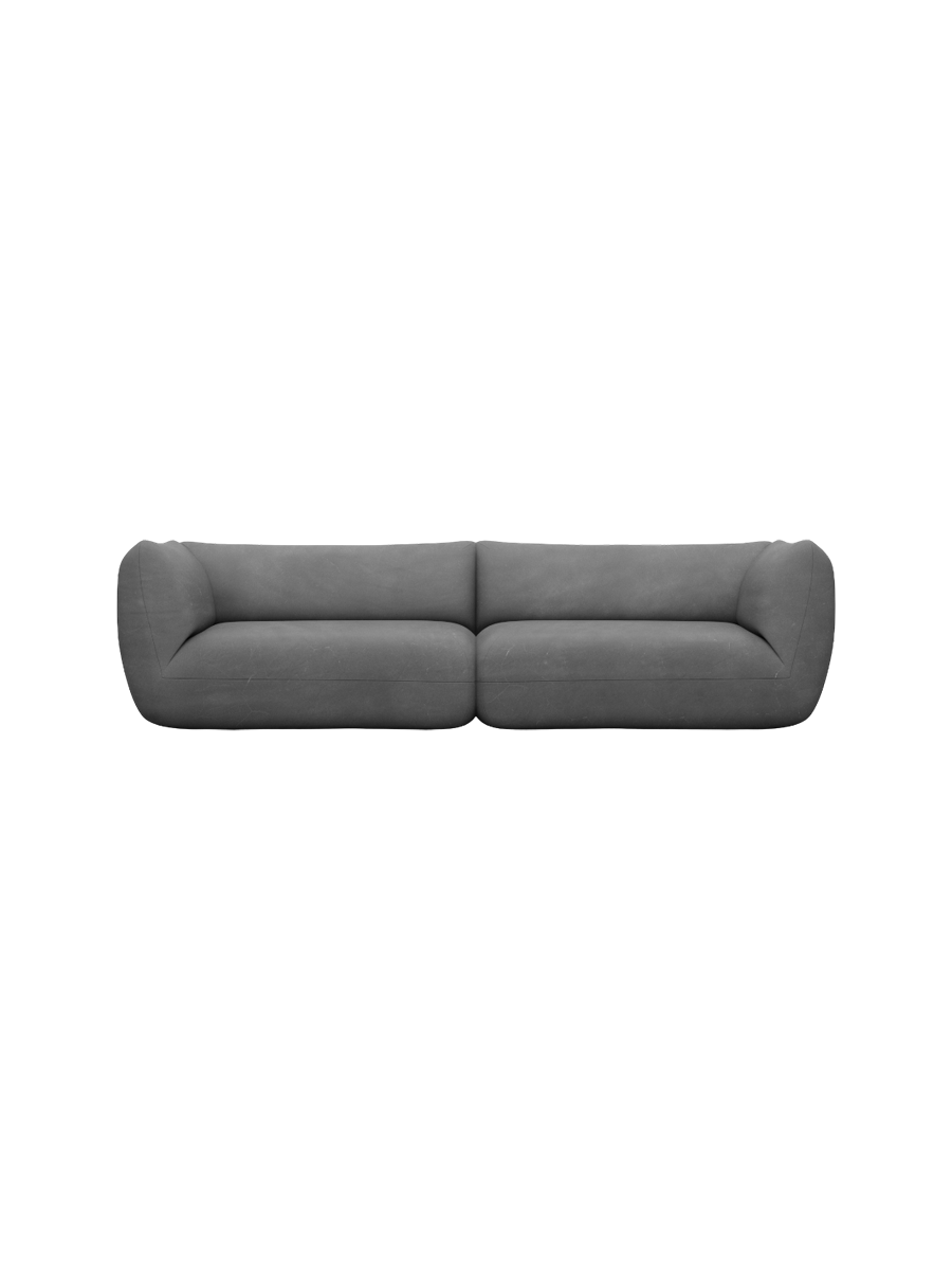 
4-Sitzer Design Echtleder Sofa „Amalfi“ - Echtleder Beige