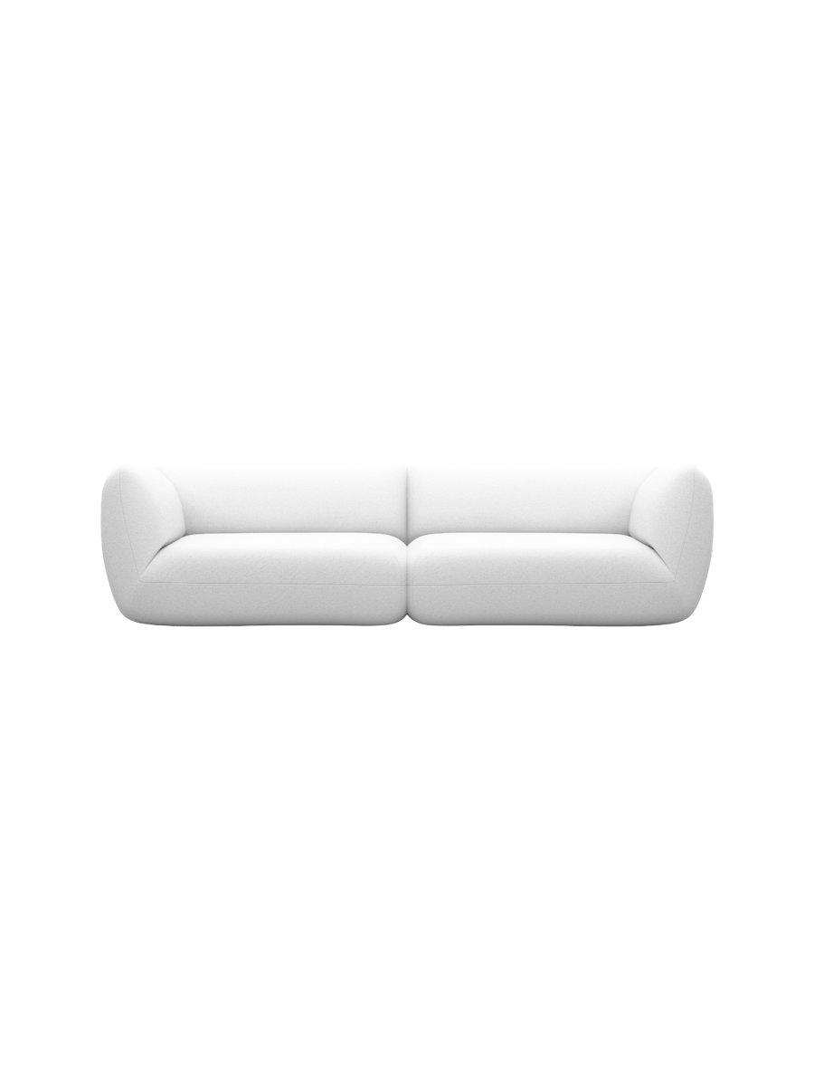 
4-Sitzer Design Echtleder Sofa „Amalfi“ - Echtleder Beige