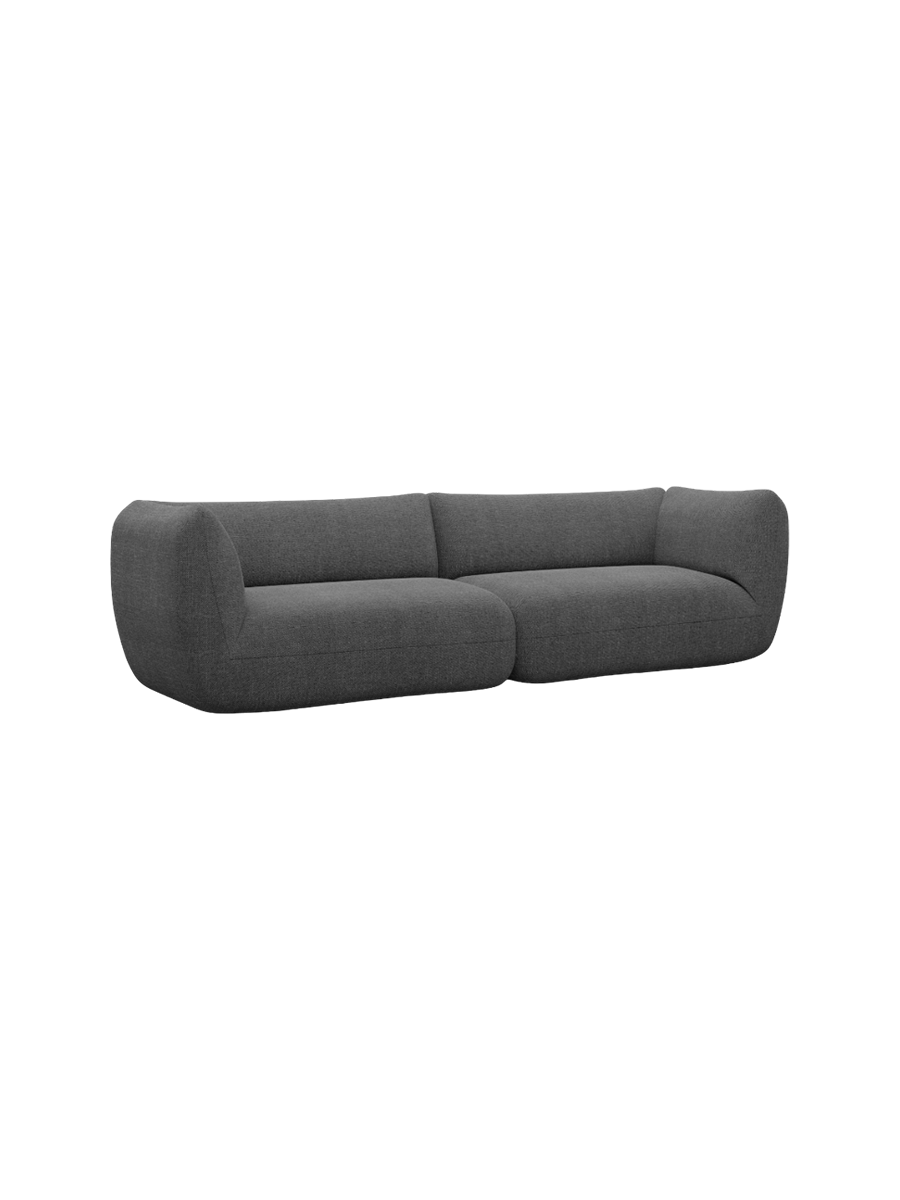 
4-Sitzer Design Sofa „Amalfi“ mit Strukturstoff-Bezug - Strukturstoff Anthrazit