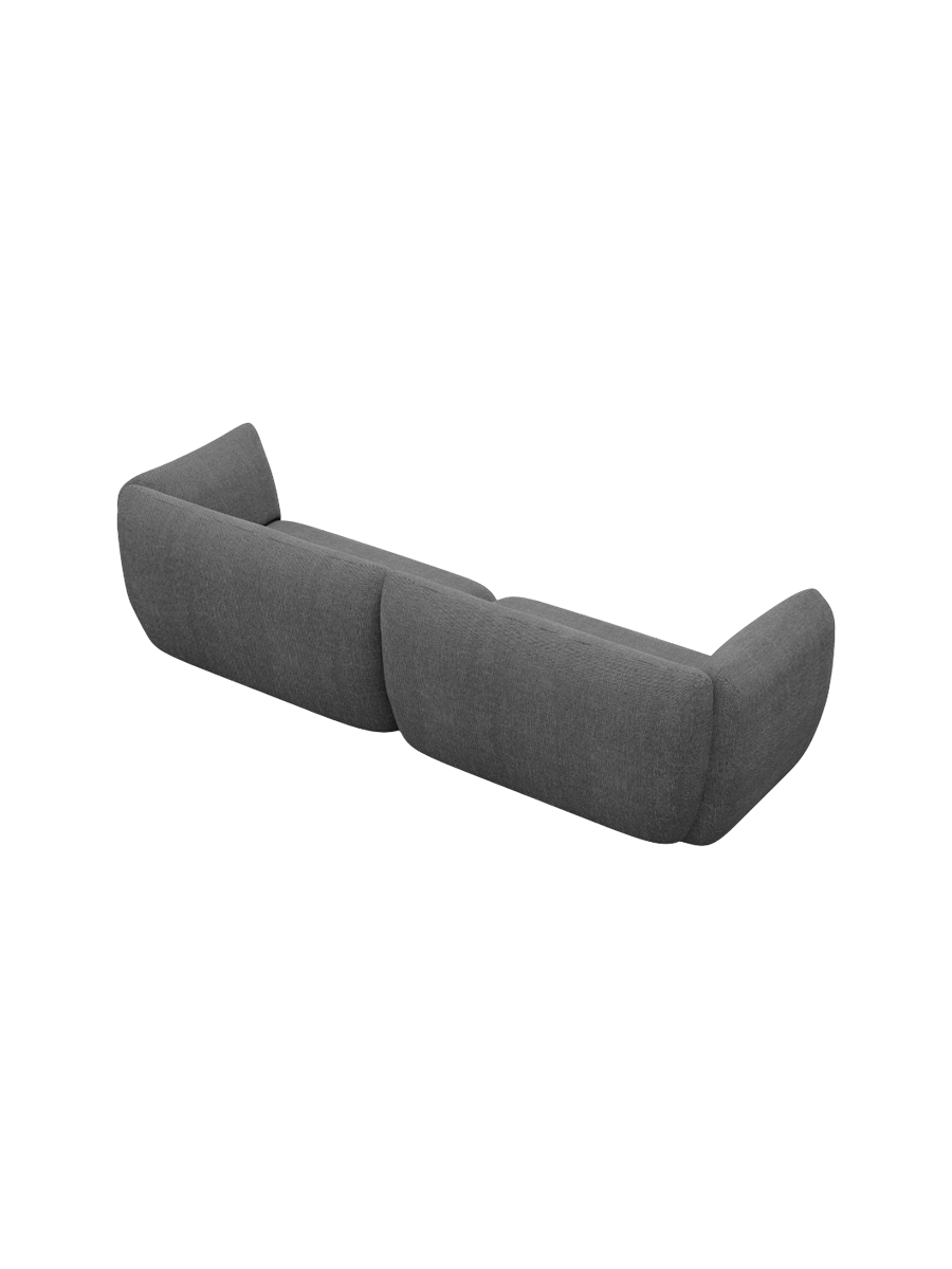
4-Sitzer Design Sofa „Amalfi“ mit Strukturstoff-Bezug - Strukturstoff Anthrazit