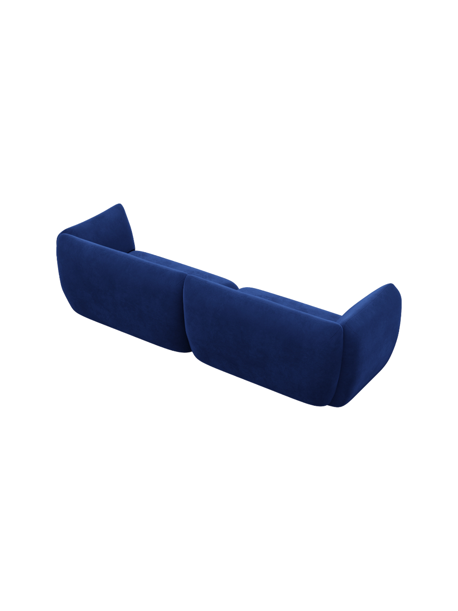 
4-Sitzer Design Sofa „Amalfi“ mit Samtbezug - Samtbezug Königsblau