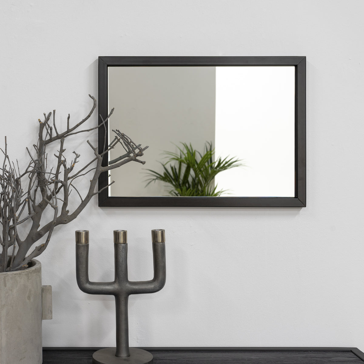 
Specchio da parete di design „Senza“ 40 x 55 cm - Nero