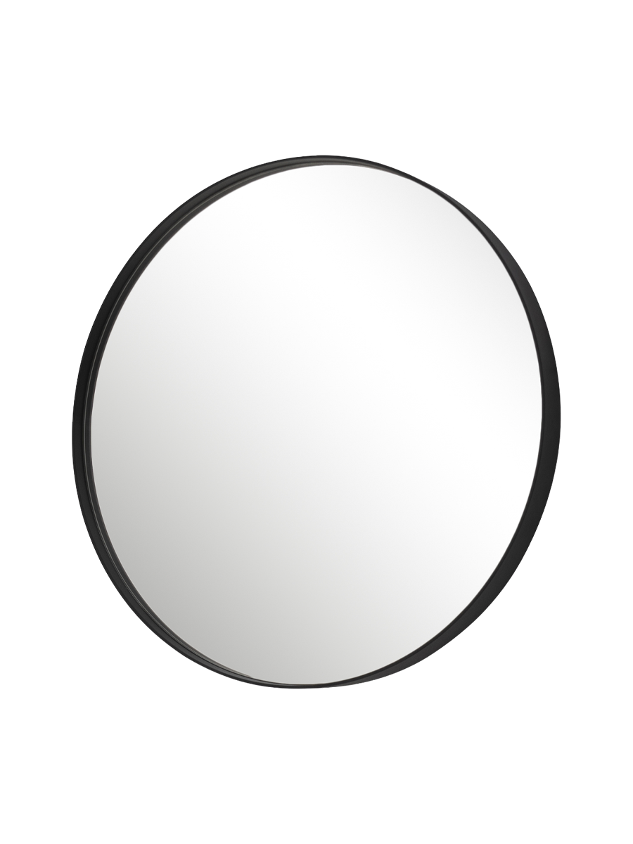 
Specchio da parete rotondo di design „Donna“ Ø 60 cm - Nero
