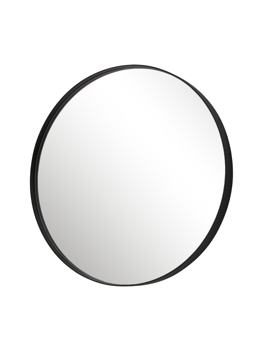 
Specchio da parete rotondo di design „Donna“ Ø 90 cm - Nero