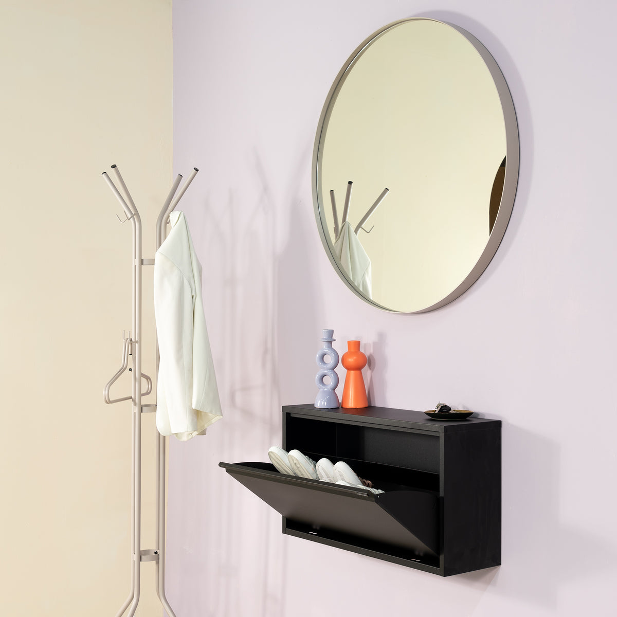 
Specchio da parete rotondo di design „Donna“ Ø 90 cm - Talpa setosa