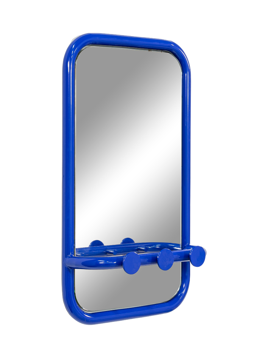 
Specchio da parete di design „Retro“ - Blu oltremare