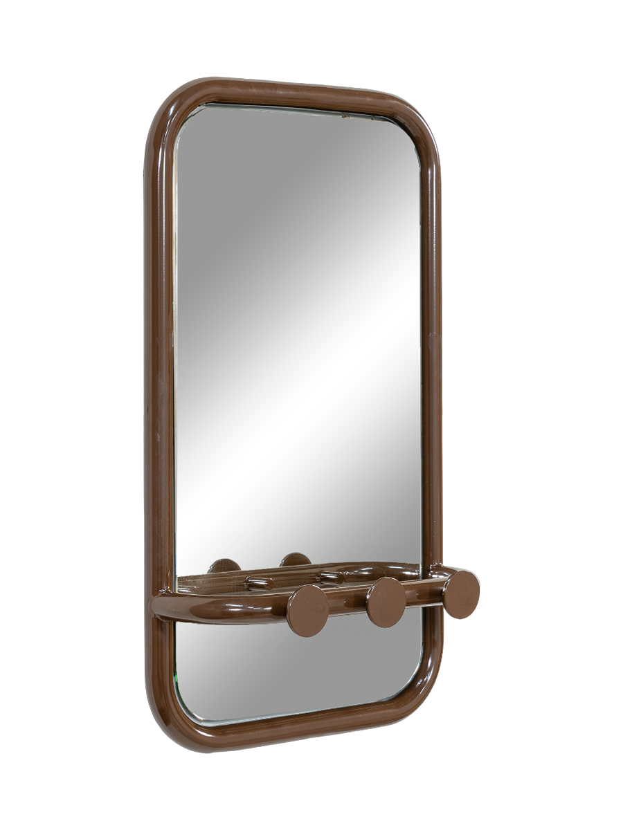 
Specchio da parete di design „Retro“ - Cioccolato