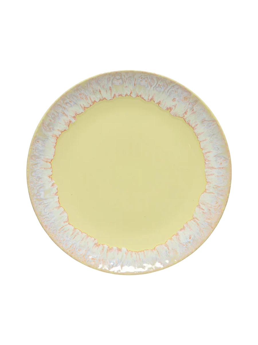 
Assiette de table artisanale « Taormina » - Jaune