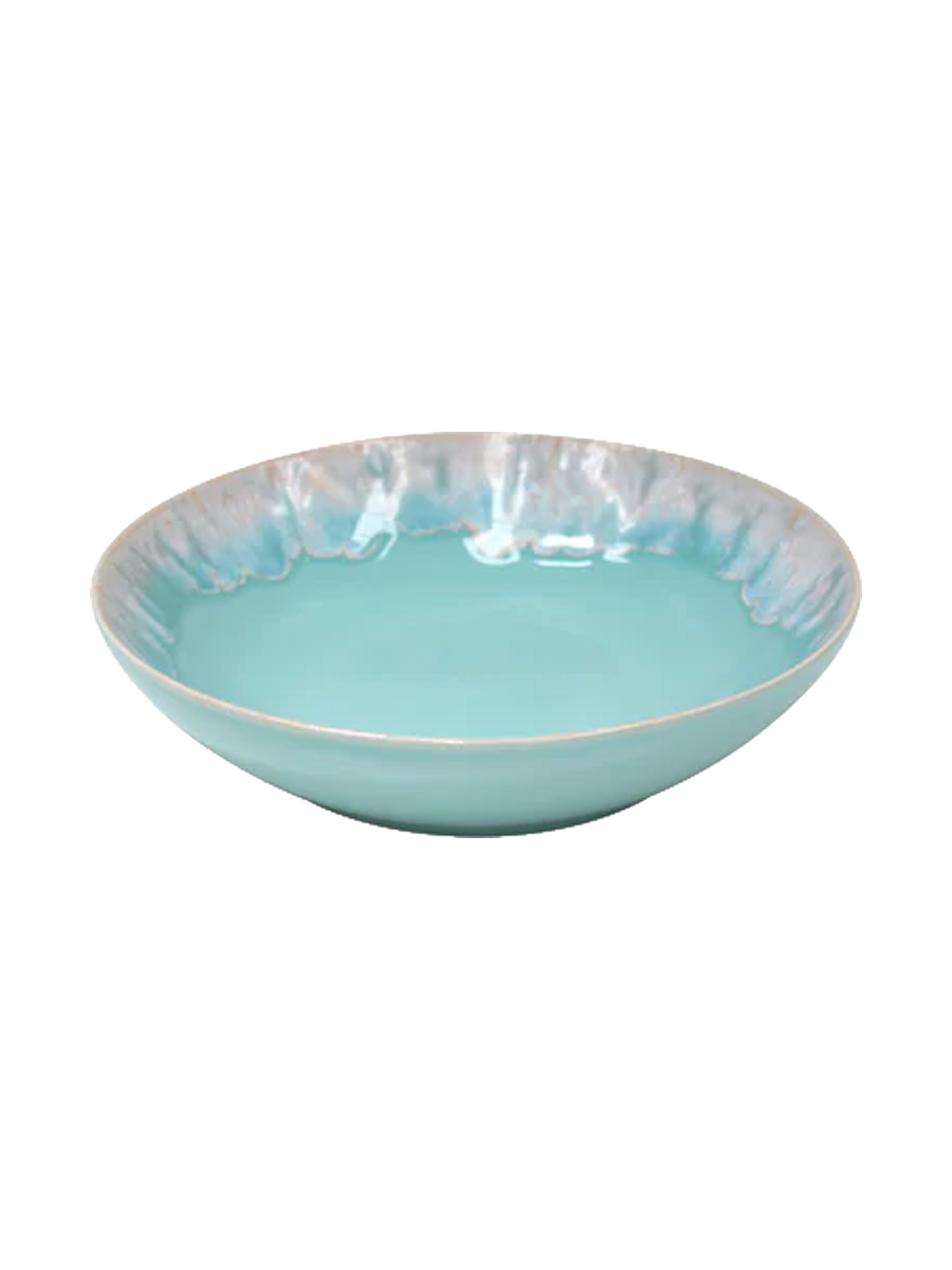
Assiette creuse et à pâtes « Taormina », faite à la main - Eau