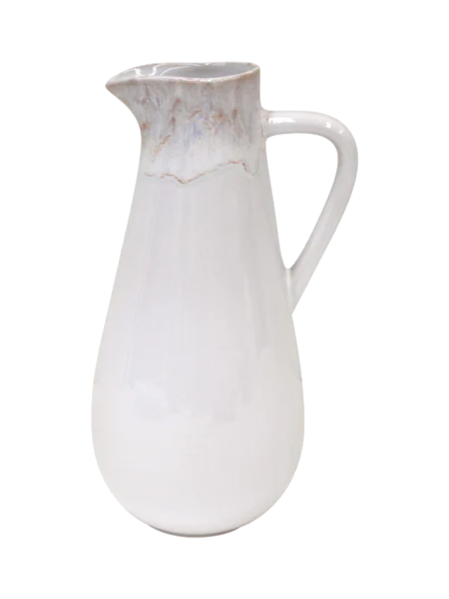 
Cruche d'eau artisanale « Taormina » - Blanc
