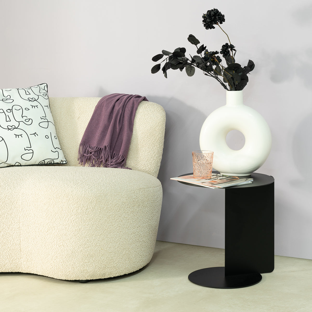 
Design Beistelltisch „Salsa“ - Schwarz