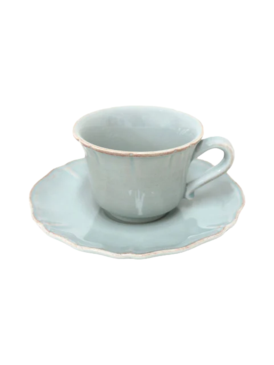 
Handmade Coffee & Tea Cup "Alentejo" incl. Saucer - Turquoise