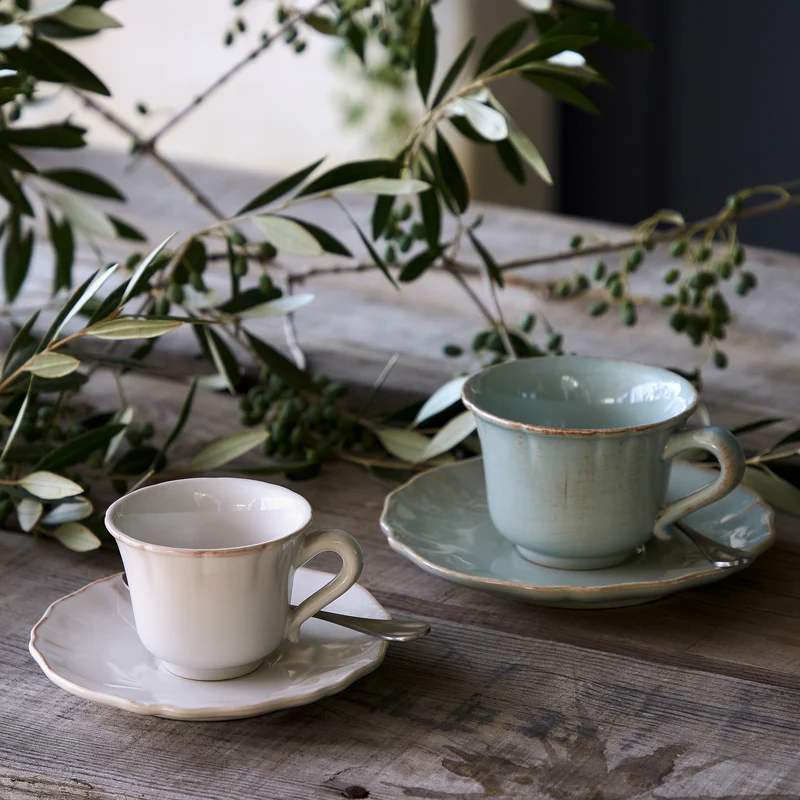 
Handmade Coffee & Tea Cup "Alentejo" incl. Saucer - Turquoise
