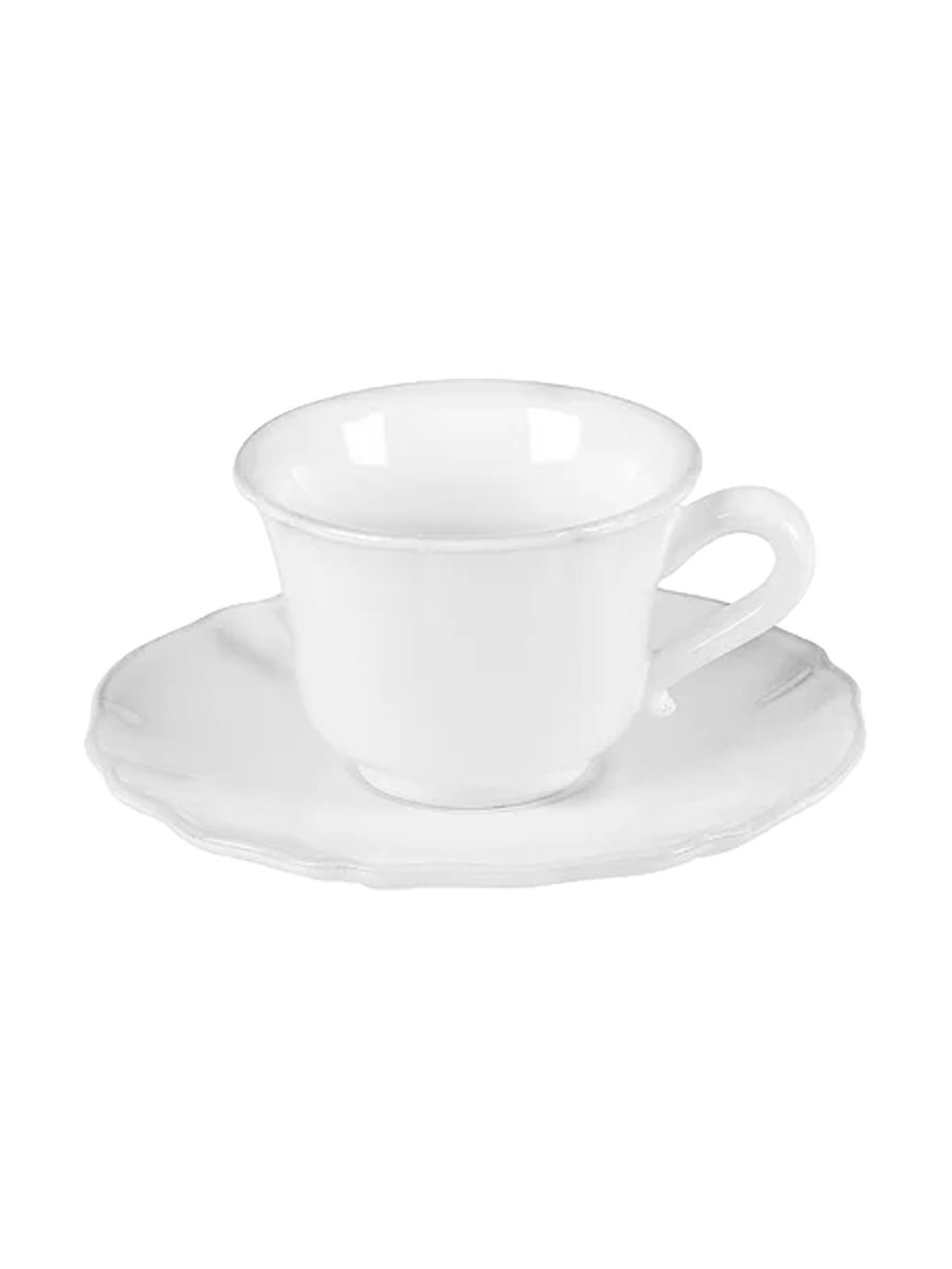 
Handmade Coffee & Tea Cup "Alentejo" incl. Saucer - White