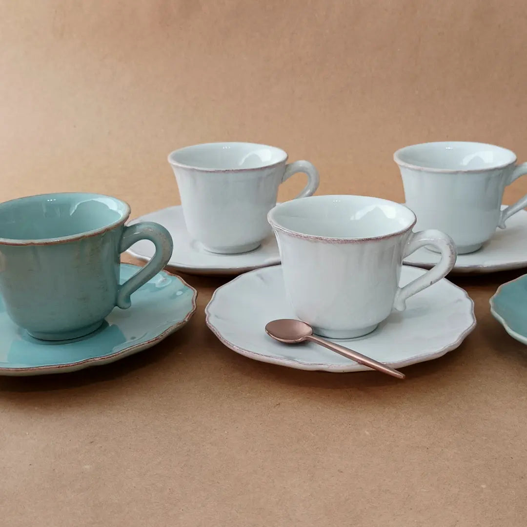 
Handmade Espresso Cup "Alentejo" incl. Saucer - White