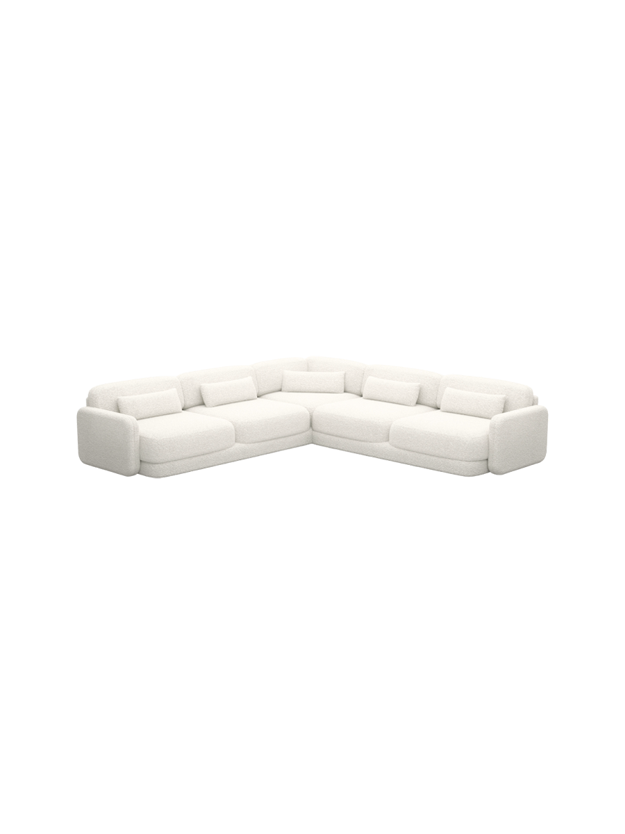 
5-Sitzer Design Ecksofa „Eloria“ mit Bouclé-Bezug