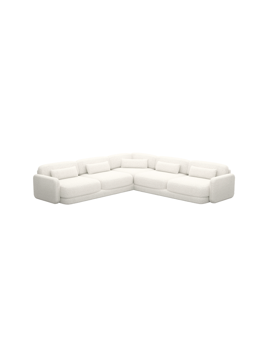 
5-Sitzer Design Ecksofa „Eloria“ mit Bouclé-Bezug