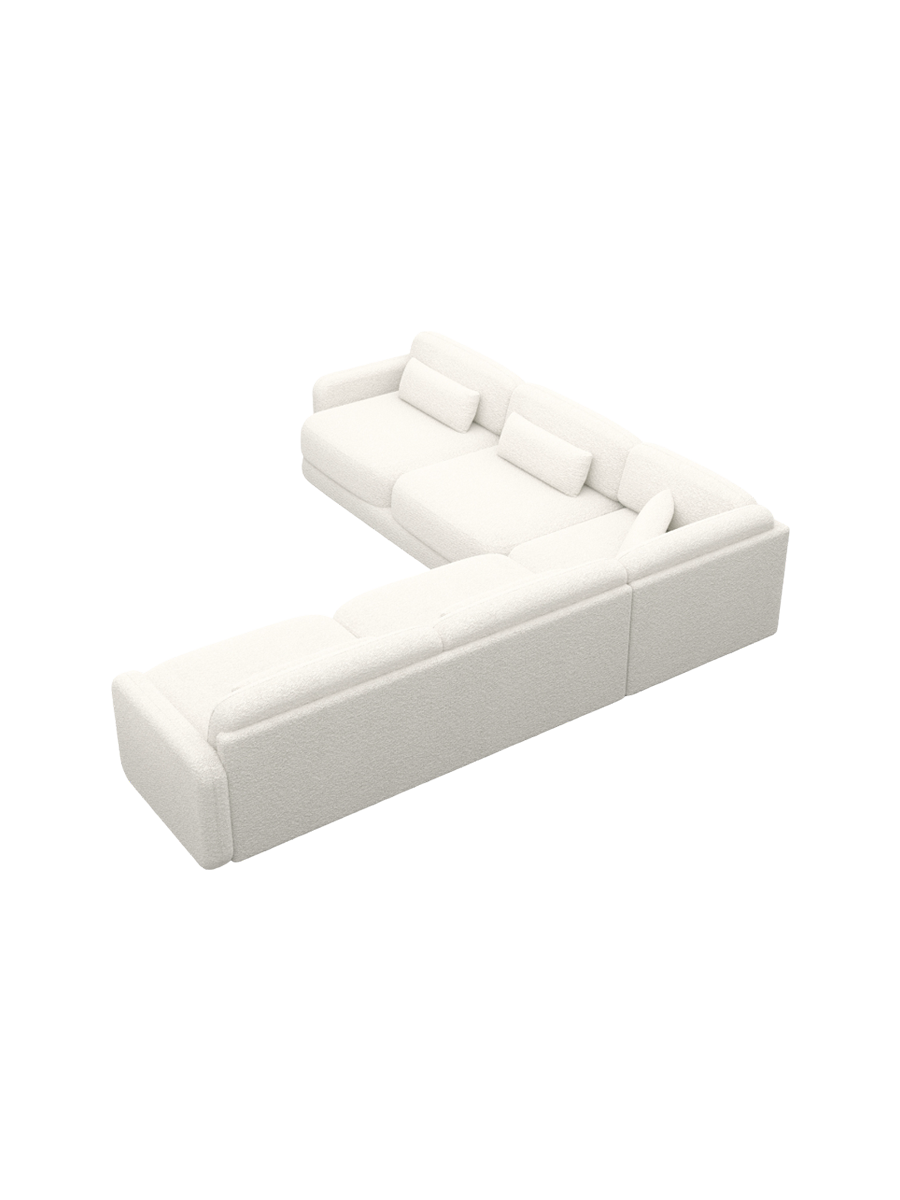 
5-Sitzer Design Ecksofa „Eloria“ mit Bouclé-Bezug