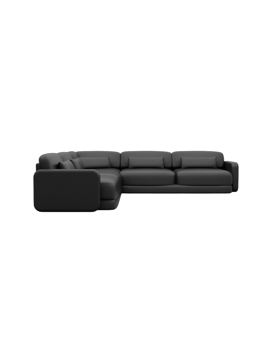
5-Sitzer Design Echtleder Ecksofa „Eloria“ - Echtleder Beige