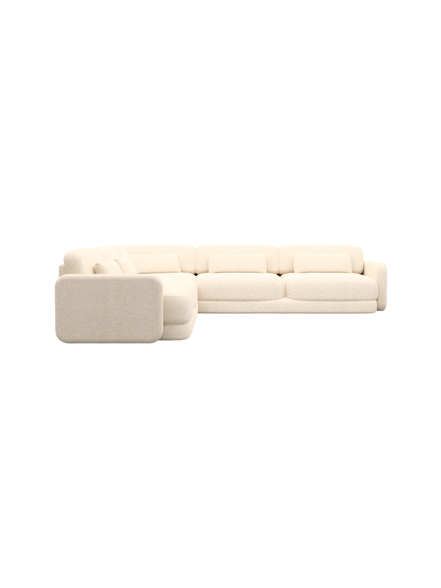 
5-Sitzer Design Ecksofa „Eloria“ mit Strukturstoff-Bezug - Strukturstoff Anthrazit