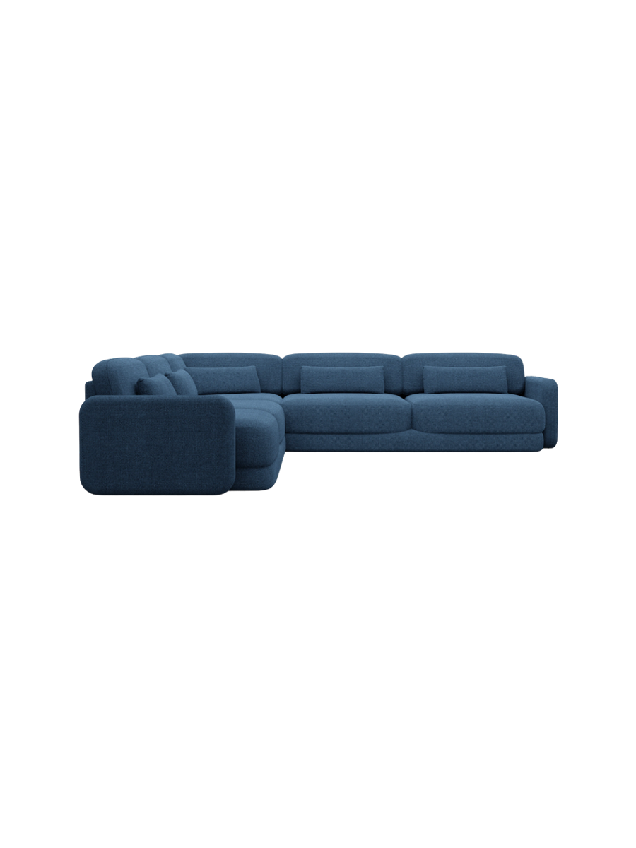 
5-Sitzer Design Ecksofa „Eloria“ mit Strukturstoff-Bezug - Strukturstoff Anthrazit