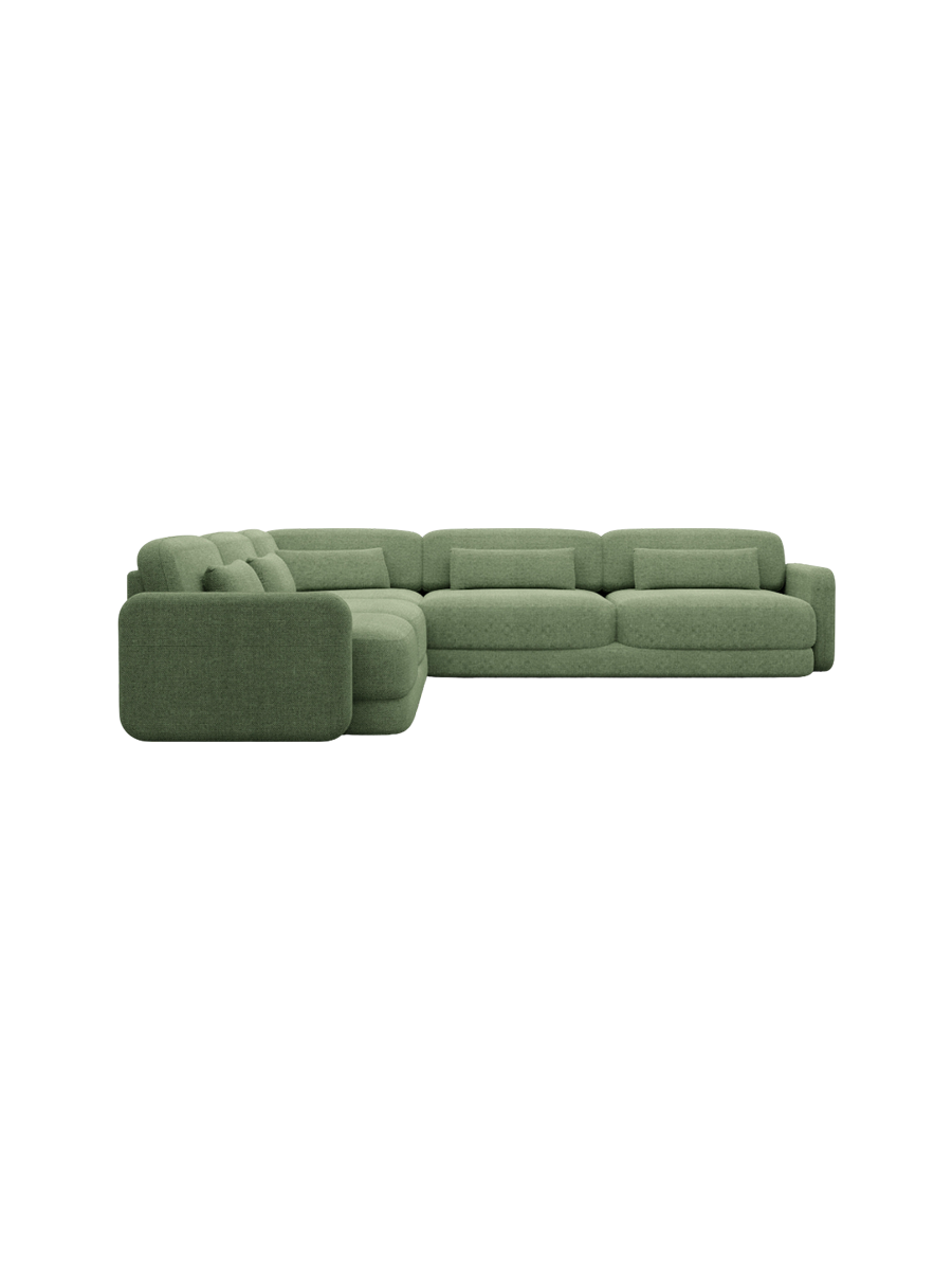 
5-Sitzer Design Ecksofa „Eloria“ mit Strukturstoff-Bezug - Strukturstoff Anthrazit