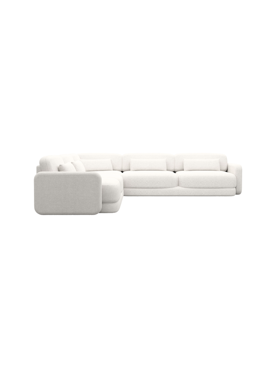 
5-Sitzer Design Ecksofa „Eloria“ mit Strukturstoff-Bezug - Strukturstoff Anthrazit