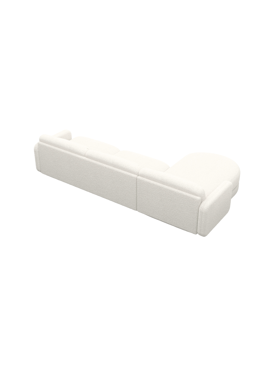 
4-Sitzer Design Ecksofa „Eloria“ mit Bouclé-Bezug - Eckteil links
