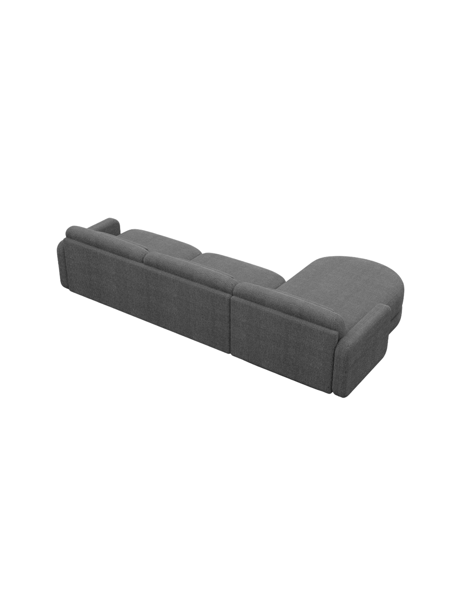 
4-Sitzer Design Ecksofa „Eloria“ mit Strukturstoff-Bezug - Strukturstoff Anthrazit / Eckteil links