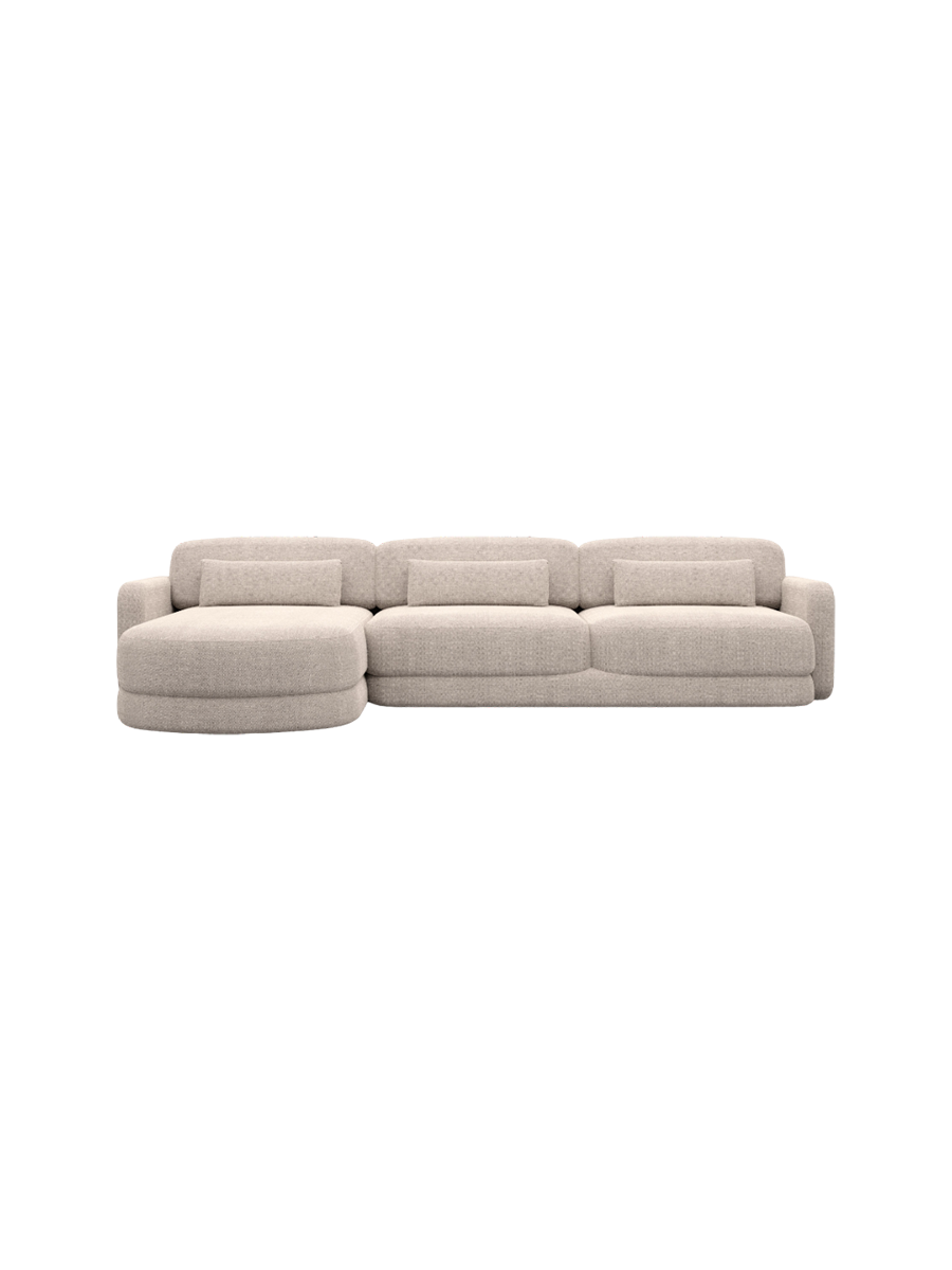
4-Sitzer Design Ecksofa „Eloria“ mit Strukturstoff-Bezug - Strukturstoff Anthrazit / Eckteil links