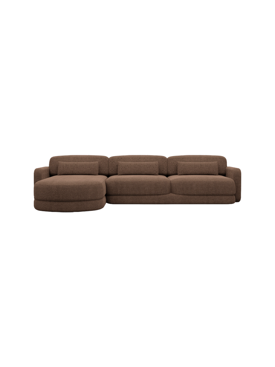 
4-Sitzer Design Ecksofa „Eloria“ mit Strukturstoff-Bezug - Strukturstoff Anthrazit / Eckteil links