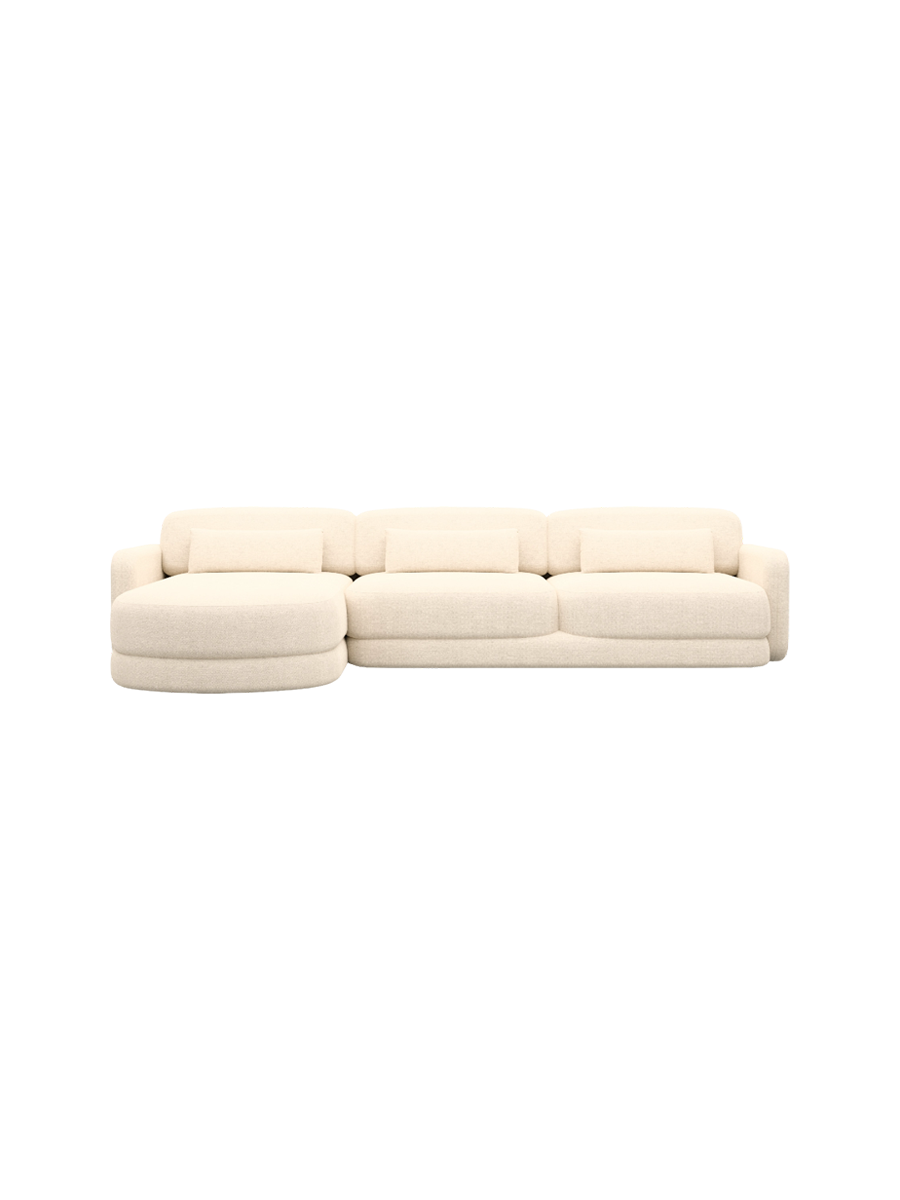 
4-Sitzer Design Ecksofa „Eloria“ mit Strukturstoff-Bezug - Strukturstoff Anthrazit / Eckteil links